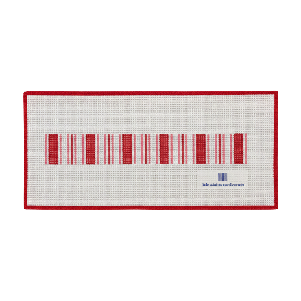 Cabana Stripe Red & Pink Key Fob
