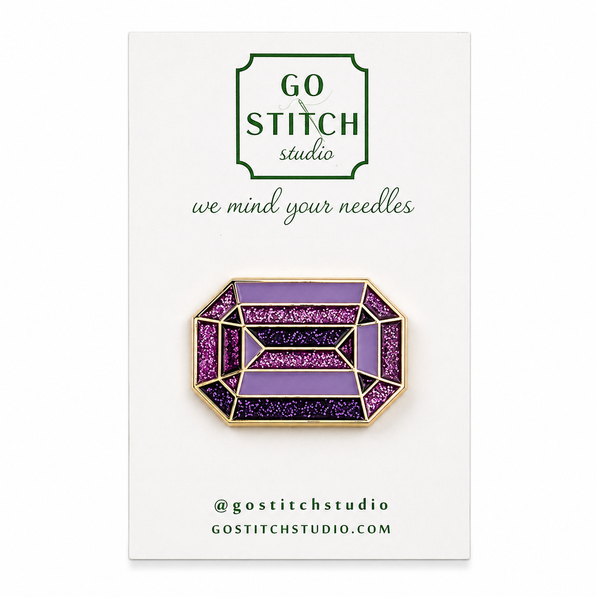 Amethyst "The Duchess" Diamond Needle Minder Magnet