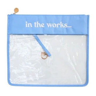 "In the Works" Project Bag-Medium, Light Blue