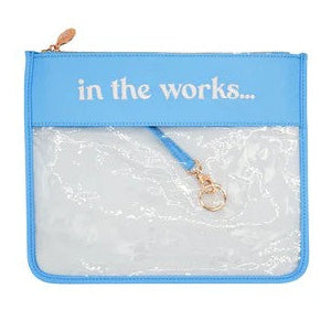 "In the Works" Project Bag-Small, Light Blue