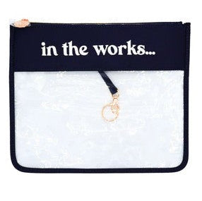 "In the Works" Project Bag-Small, Navy