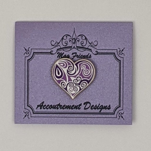 Swirl Heart Needle Minder Magnet (Purple)