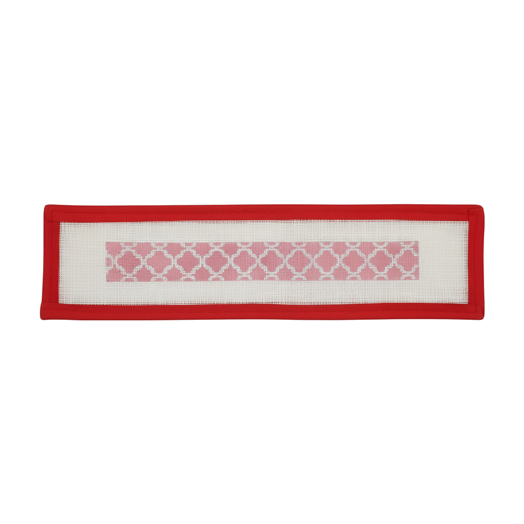Quatrefoil Key Fob Light Pink